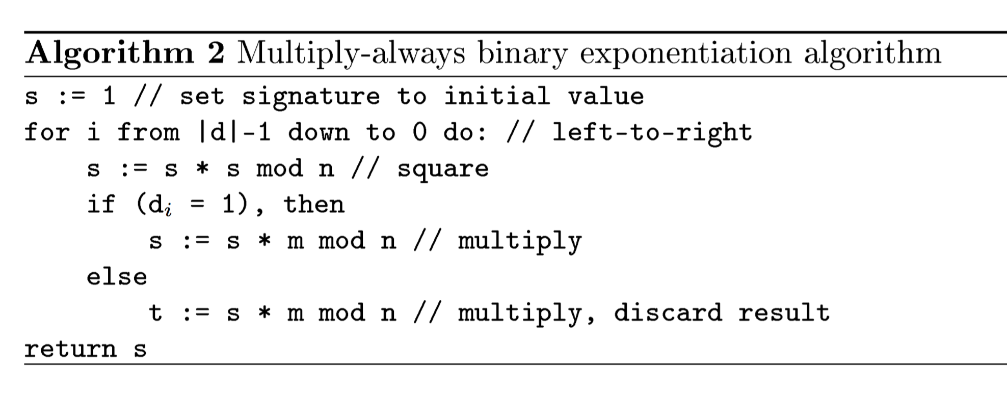 Square and always multiple algorithm